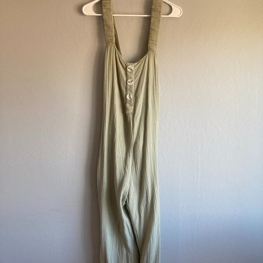 ZARA LONG COTTON JUMPSUIT